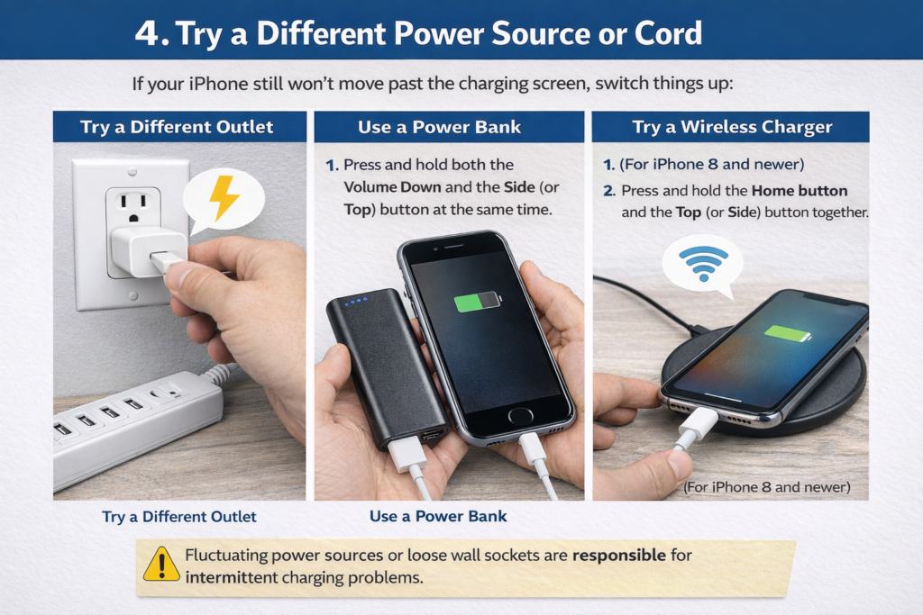 iPhone on wireless charger showing charging icon