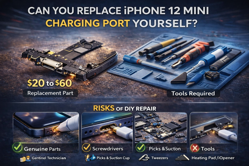 DIY iPhone 12 mini charging port replacement tools